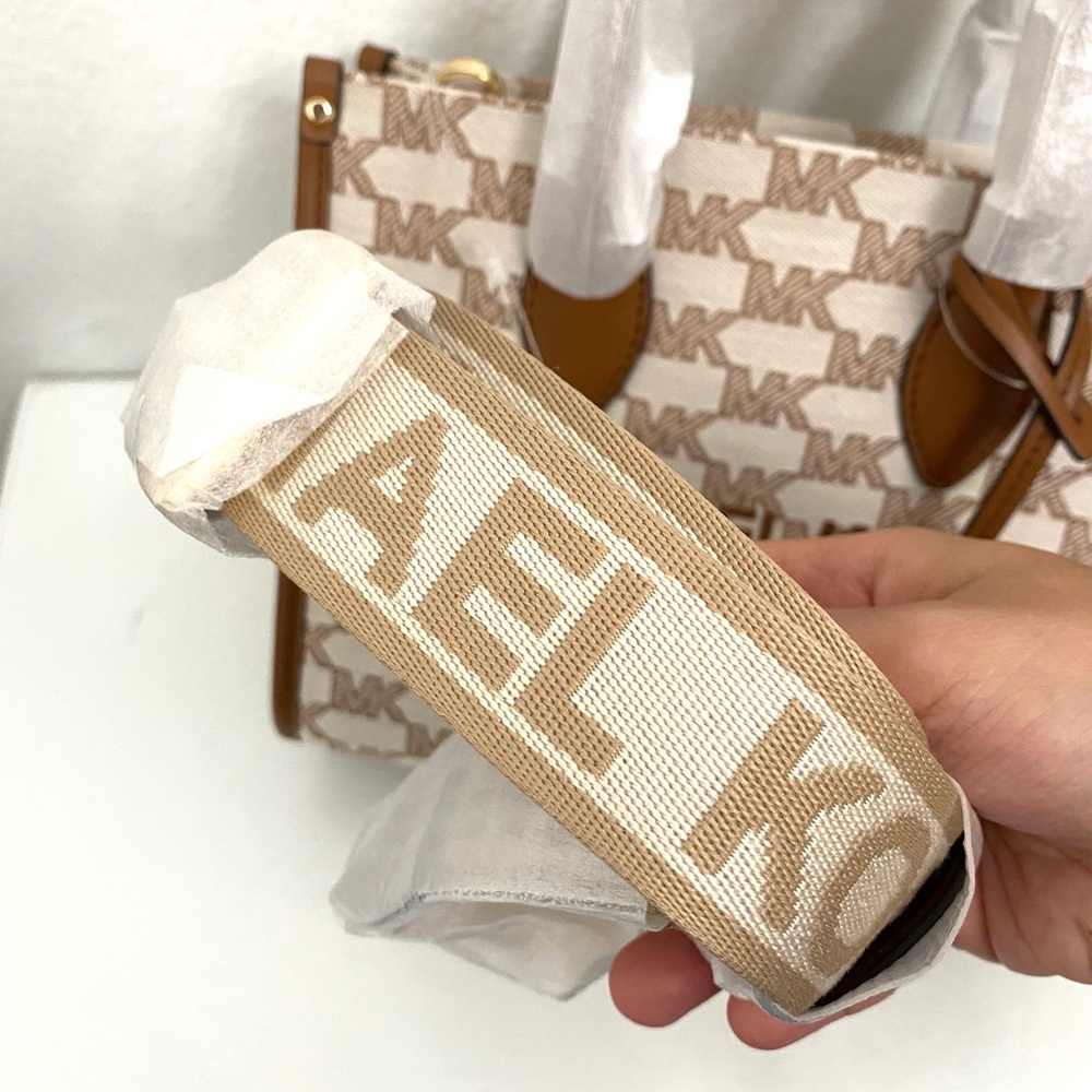 Michael Kors Mirella Small Logo Jacquard Crossbody Bag - Picture 10 of 10